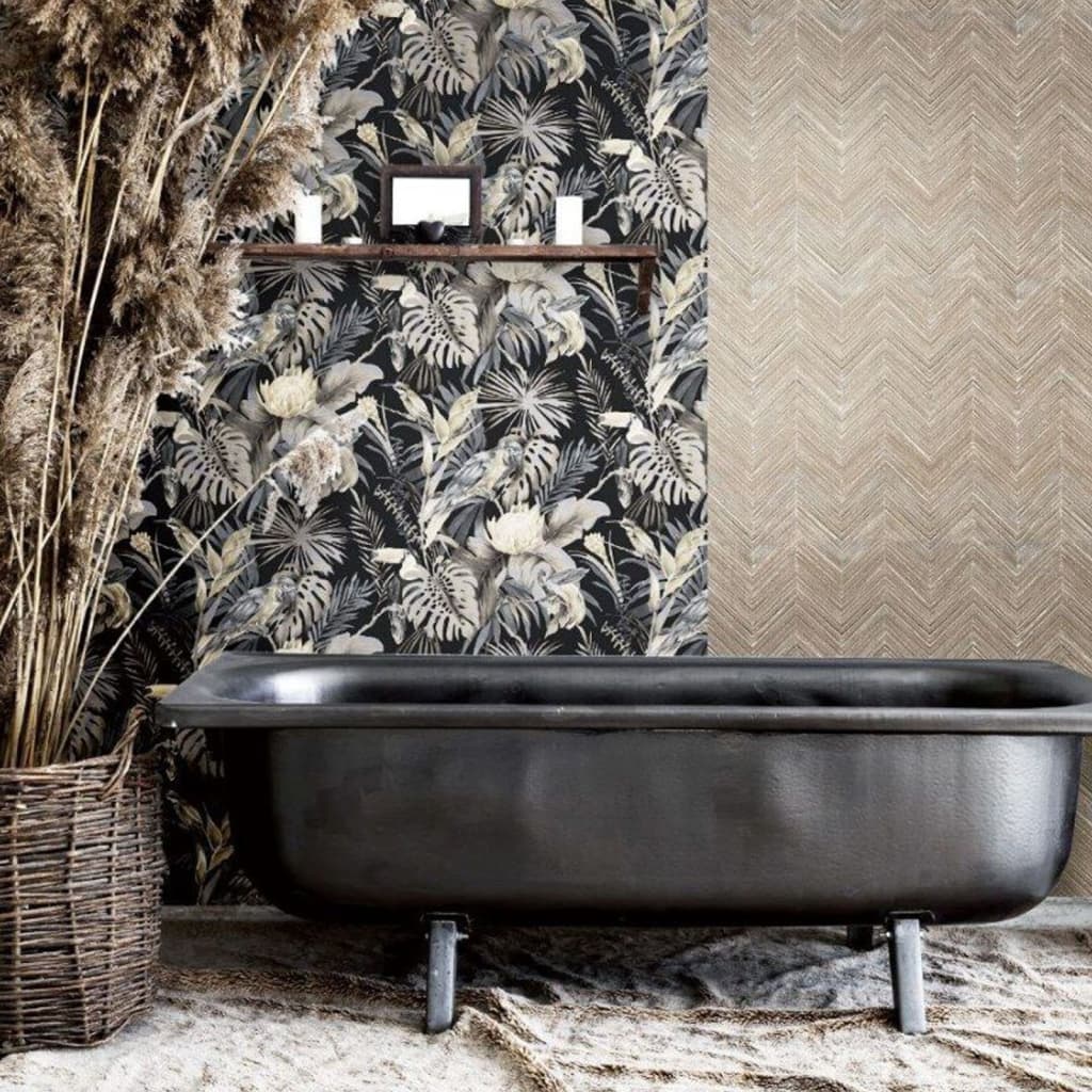 Papier peint mural nord topchic hrantbone marron