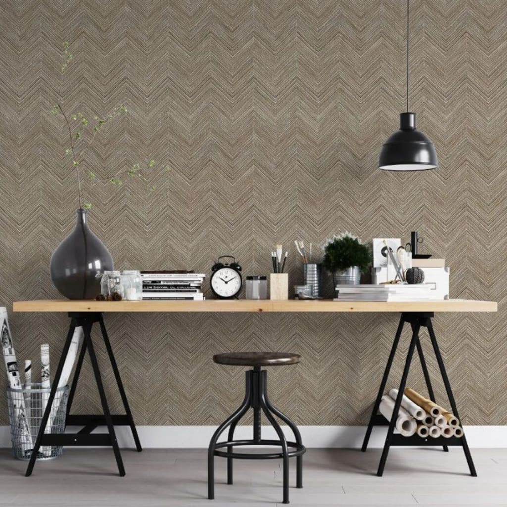 Papier peint mural nord topchic hrantbone marron