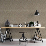 Papier peint mural nord topchic hrantbone marron