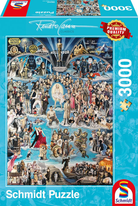 Schmidt - puzzle - hollywood xxl - renato casaro - 3000 pièces - adultes - à partir de 14 ans