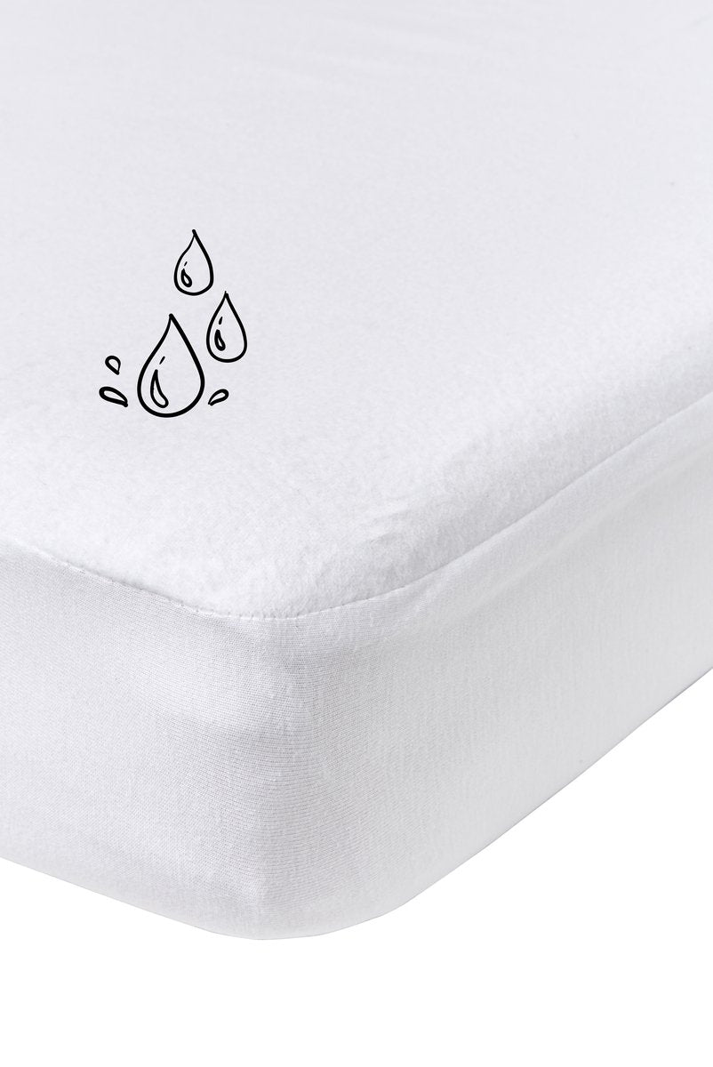 Drap-housse imperméable bébé Meyco - blanc - 60x120cm