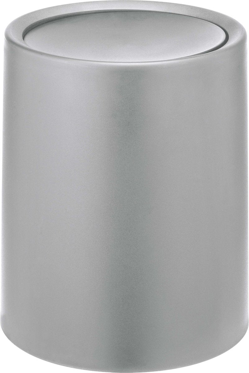 Wenko poubelle atri 6 litres en plastique gris, avec couvercle pivotant et seau intérieur - poubelle - poubelle - poubelle - poubelle - gris