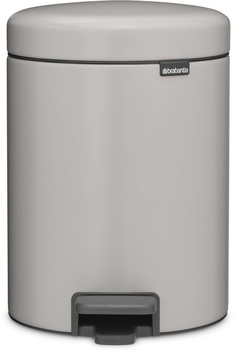 Brabantia newicon poubelle - 5 litres - salle de bain - gris doux