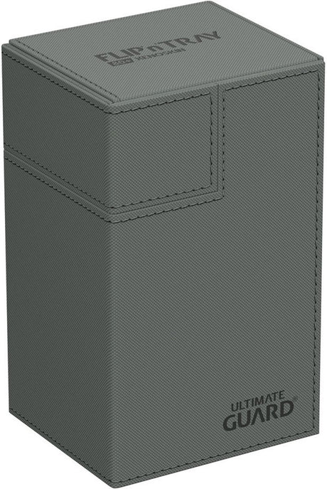 Ultimate guard flip'n'tray 80+ xenoskin - boîtes à cartes grises