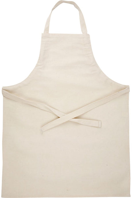 Tablier Creativ Company, L : 70 cm, l : 55 cm, taille 7-12 ans, 210 g, naturel clair, 1 pièce