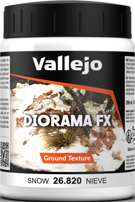 Décoration de modélisme Vallejo - 26820 textures de sol 820 - neige - pot à effets 200ml