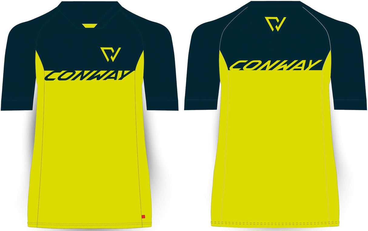 Conway chemise à manches courtes trail jersey ss trail jersey ss taille l bleu foncé acide
