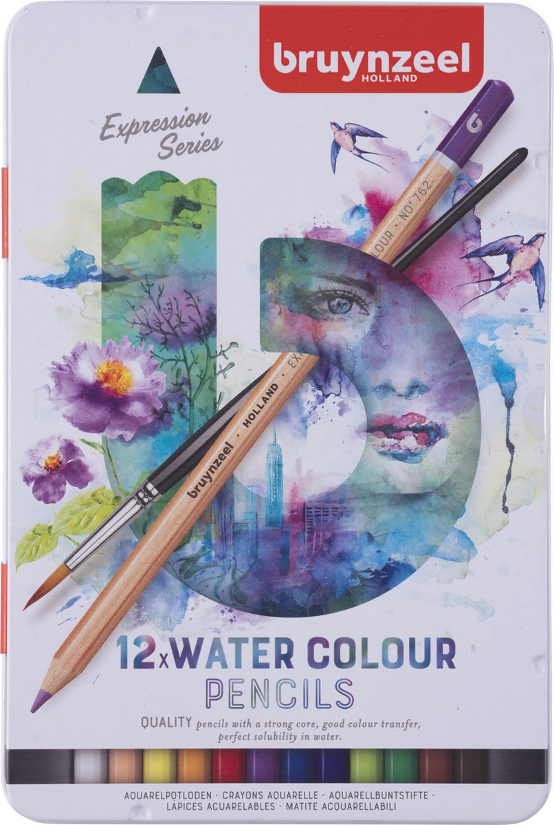 Crayons aquarelle expression Bruynzeel, 12 pcs.