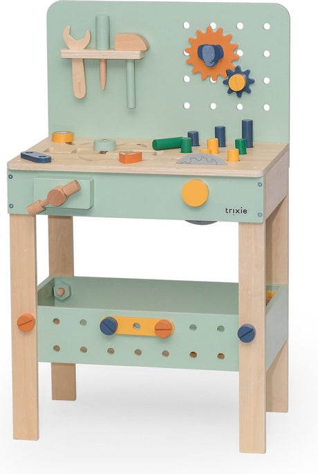 Établi en bois Trixie - éducatif - jouets en bois - motricité - jeu d'imitation - pour les tout-petits