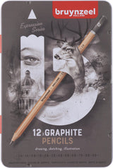 Crayons graphite expression Bruynzeel boîte de 12