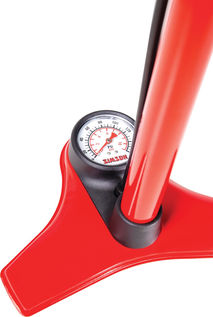 Pompe à vélo excellentes haute pression 60 cm rouge