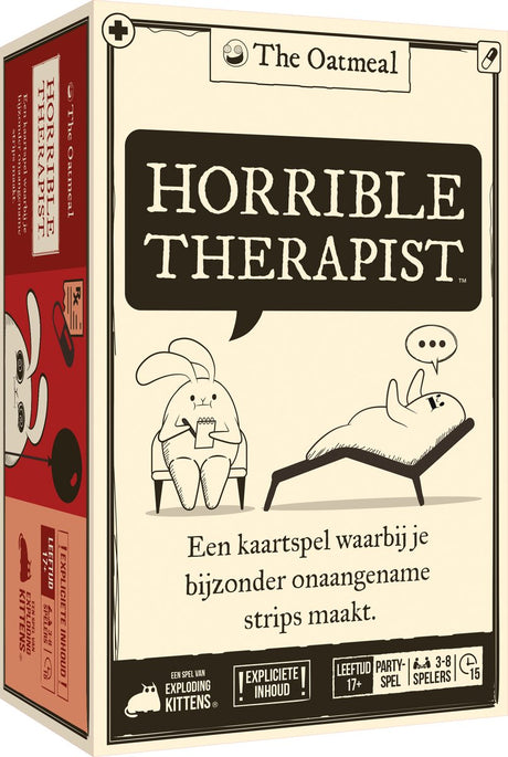 Thérapeute horrible de chatons explosifs - jeu de société hilarant et erroné pour adultes - Néerlandais