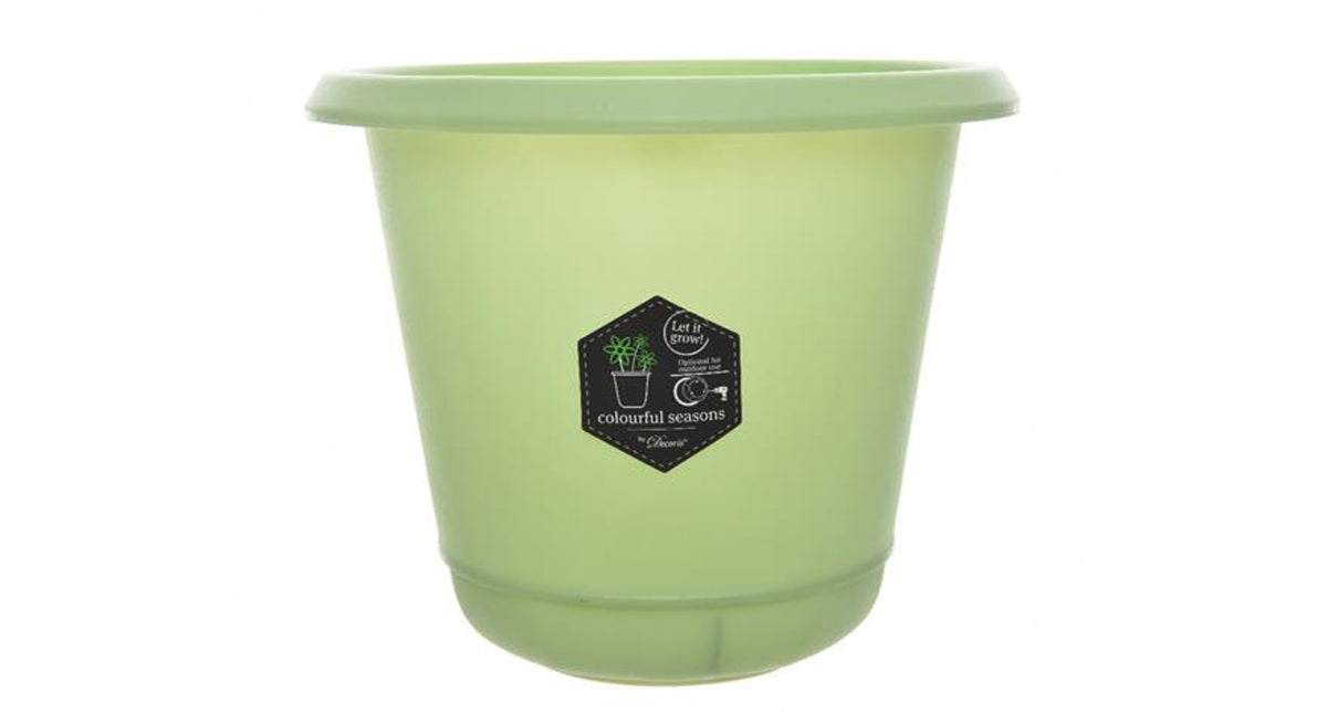 Plastic flower pot mint dia11x10cm