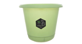 Plastic flower pot mint dia11x10cm