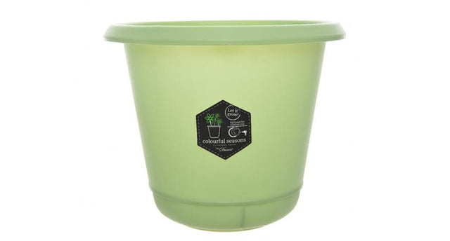 Plastic flower pot mint dia11x10cm