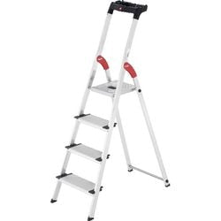 Hailo Hailo 8040-415 L80 ComfortLine Escalier de ménage en aluminium 4 marches