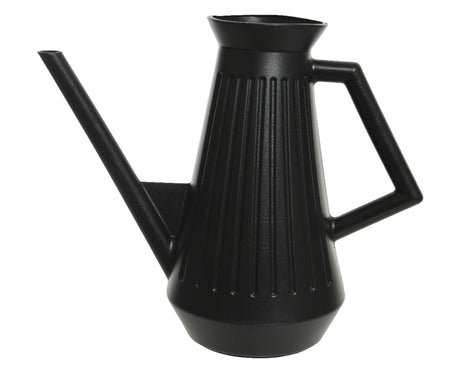 Decoris arrosoir plastique 1,8 litre l29-w14-h24,5cm noir nervuré