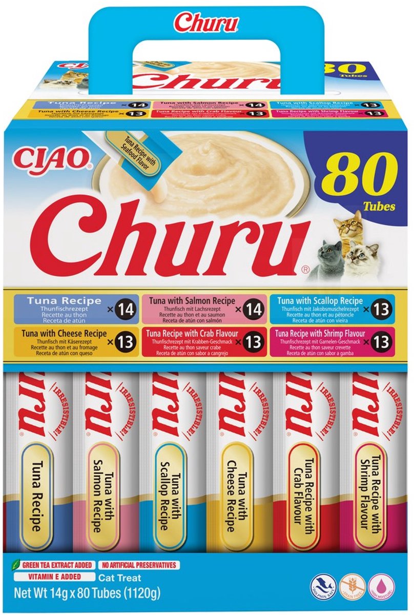 Inaba churu - pâtes japonaises pour chat - recette de thon - calories nisko