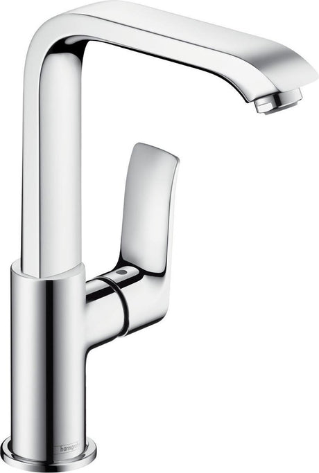 Hansgrohe Metris mitigeur de lavabo 230 bec haut et garniture de vidage push-open - saillie du bec 155 mm