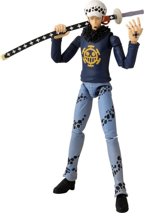 Bandai - héros d'anime - one piece - figurine de héros d'anime 17 cm - loi trafalgar - figurine d'action de loi - licence officielle - 36937