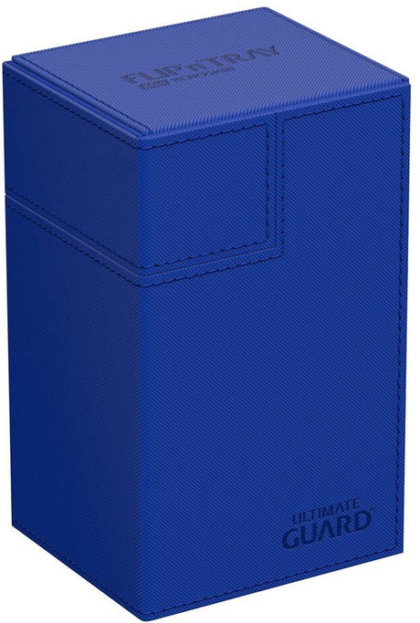 Ultimate guard flip'n'tray 80+ xenoskin - boîtes à cartes bleues