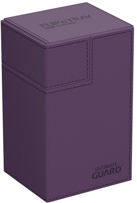 Ultimate guard flip'n'tray 80+ xenoskin - boîtes à cartes violettes