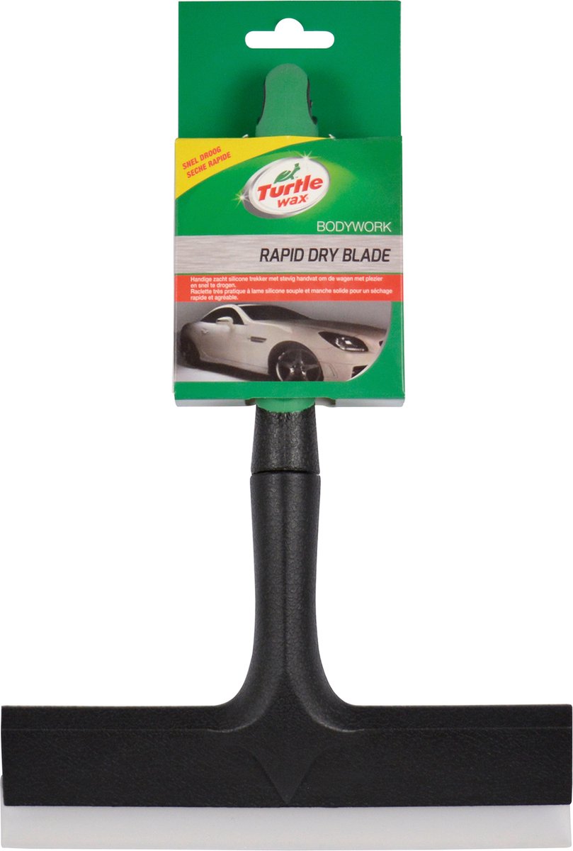 Raclette à vitres en cire de tortue, lame à séchage rapide - élimine rapidement la condensation et les gouttes de pluie - lame en silicone extra large - pour fenêtres et miroirs