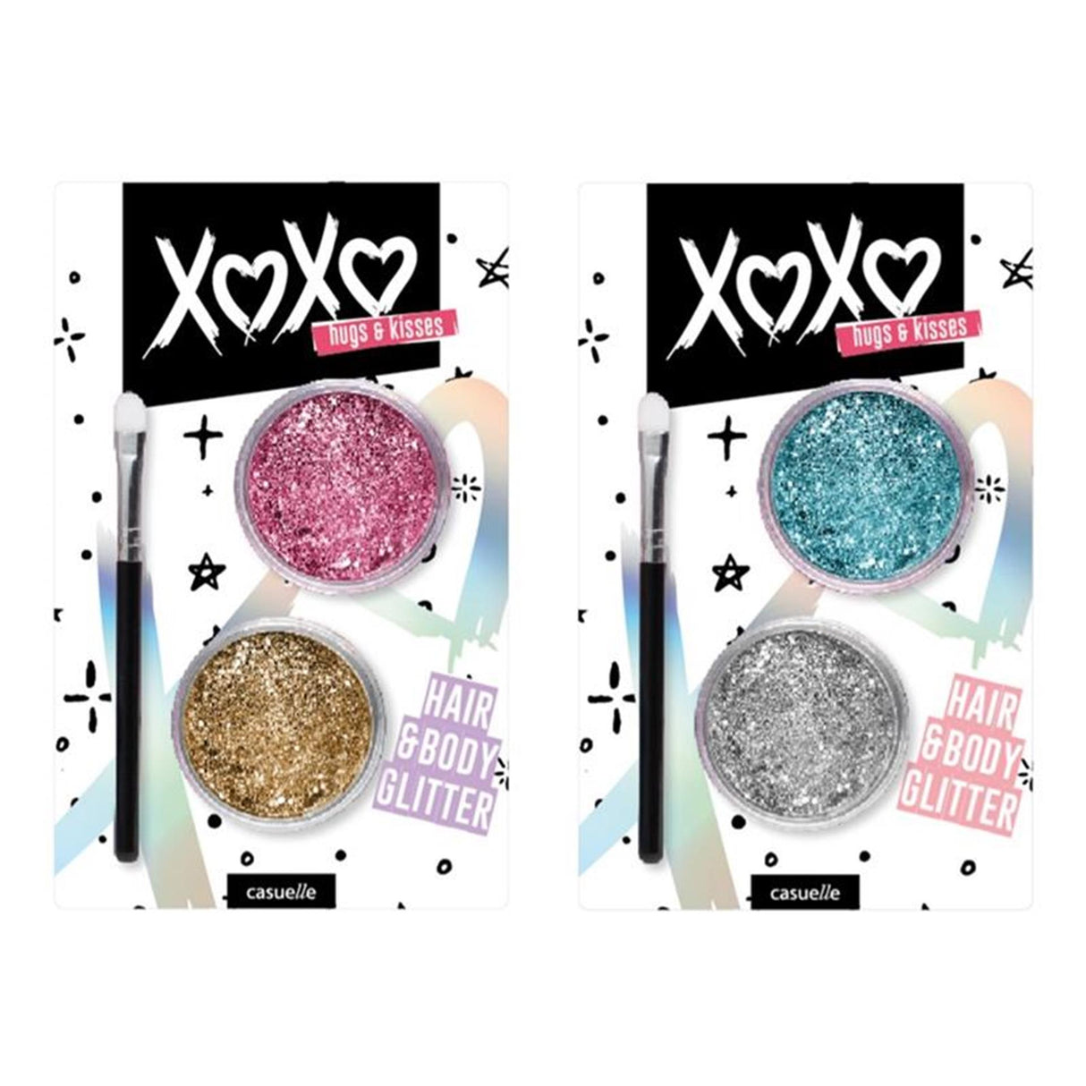 Ensemble de paillettes pour cheveux Casualelle xoxo
