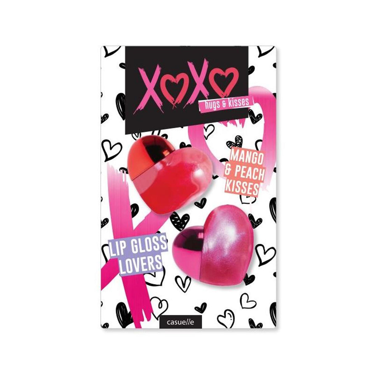 Casuelle xoxo brillant à lèvres coeurs