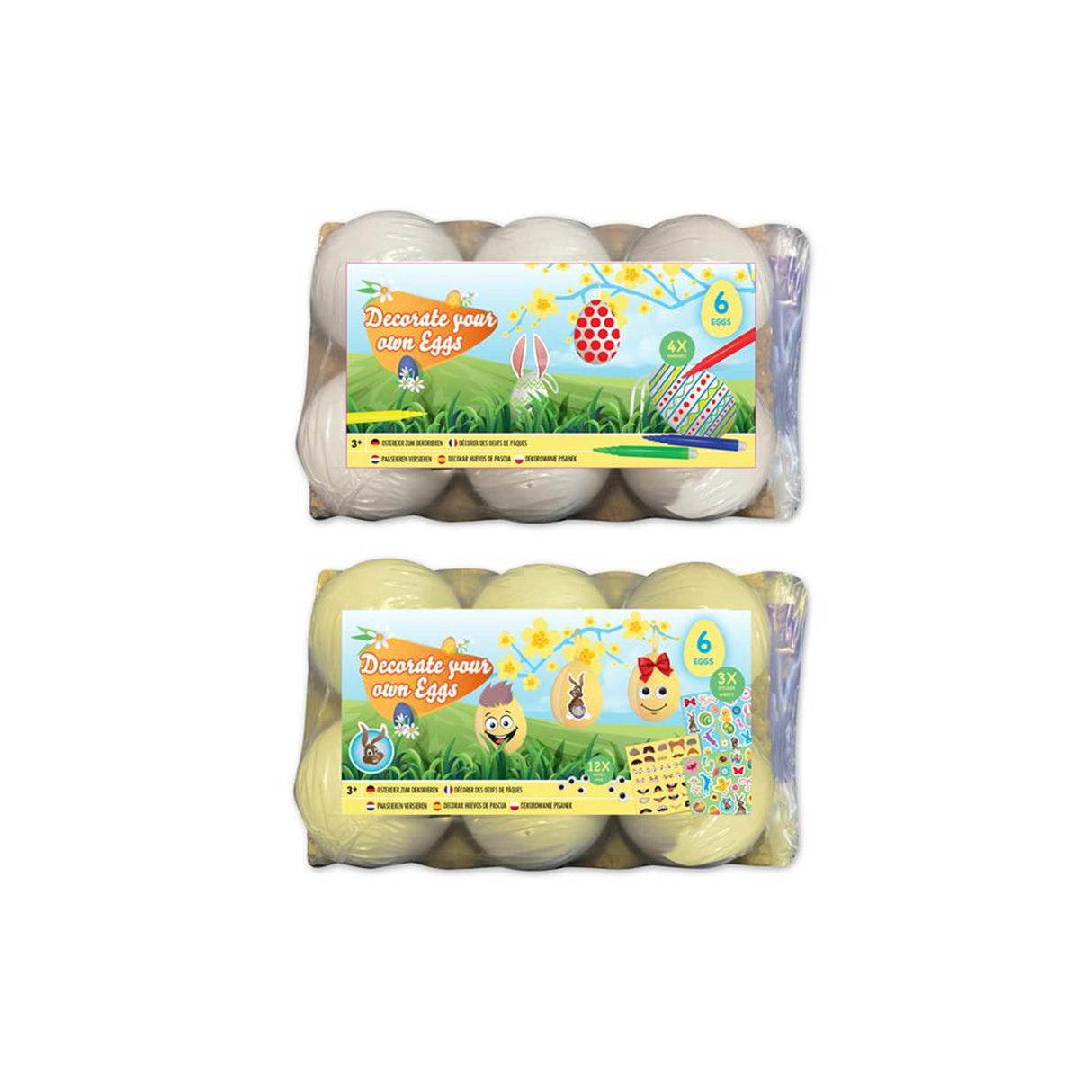 Décorez les œufs de Pâques Grafix avec des autocollants, 6 pcs.