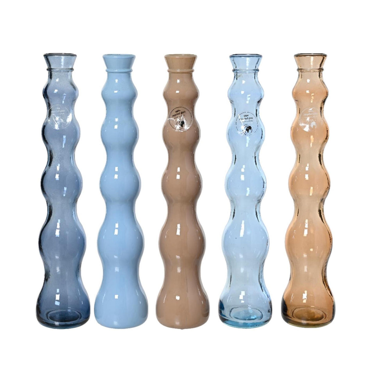 Vase bouteille Decoris verre recyclé h32cm