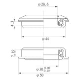 Neco Kugel Head Set 1.1 8. Semi interpred Stall Head Set ZS44 28,6 zs44 30. A-Kapp.