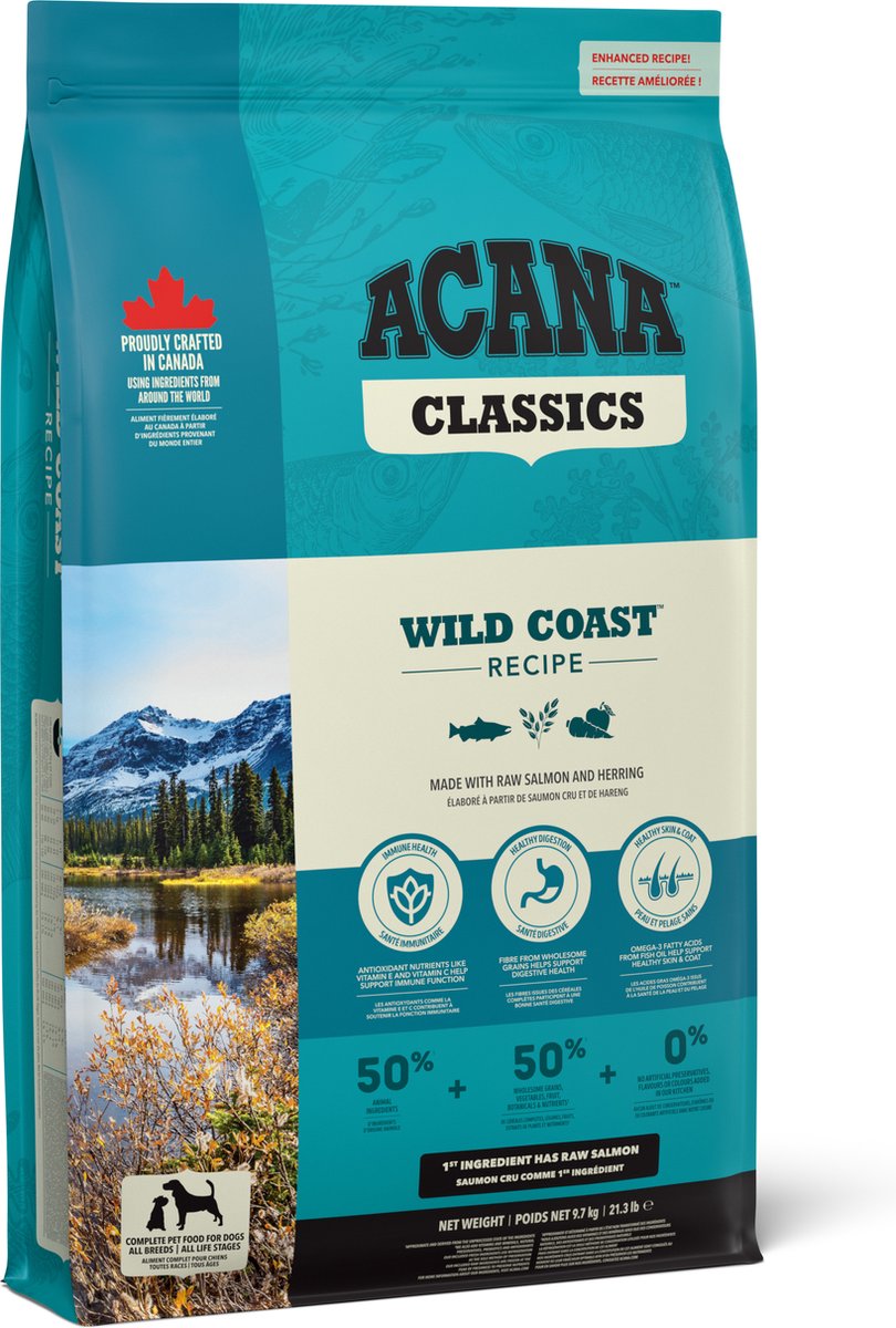 Acana classics côte sauvage - morceaux de nourriture pour chiens - 9,7 kg