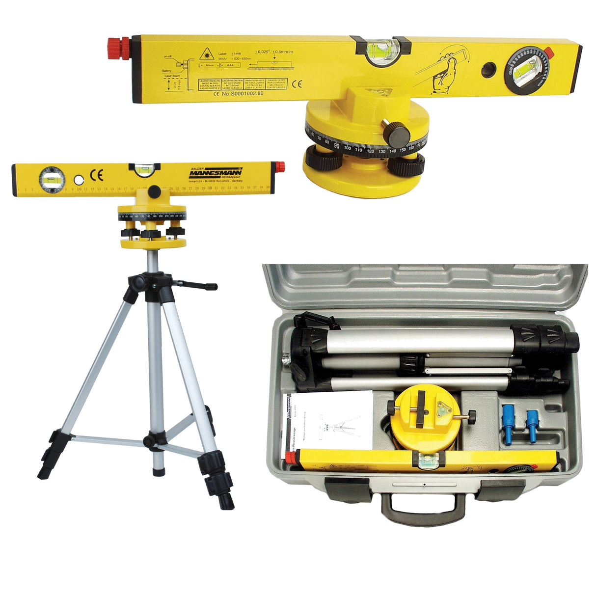 Brüder Mannesmann Laser Waterpas avec trépied 81125