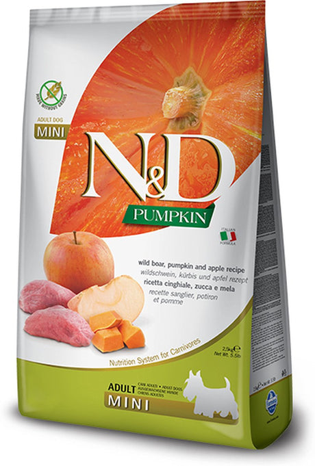 N d farmina gf citrouille chien sanglier pomme adulte mini 2,5 kg