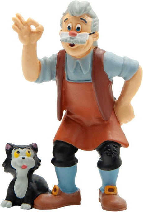 Bullyland 12398 – Figurine de jeu Disney Pinocchio avec Gepetto – design réaliste et détaillé – idéale comme figurine de gâteau, objet de collection ou petit cadeau pour les enfants à partir de 3 ans