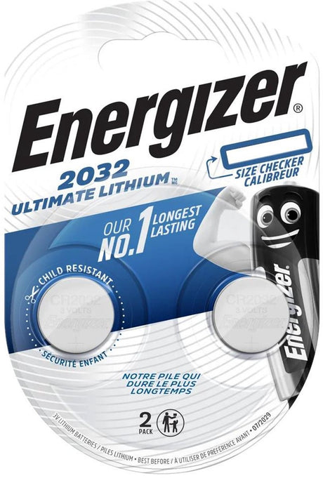 Enerdis électrificateur ultime lithium 3v cr2032 blister 2 pièces