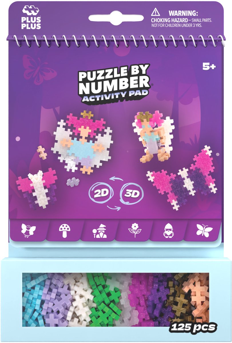 Bloc d'activités Plus-Plus Puzzle de la forêt enchantée par numéro – 4348 – jouets de construction – jouets de construction – ensemble avec blocs de construction – à partir de 5 ans