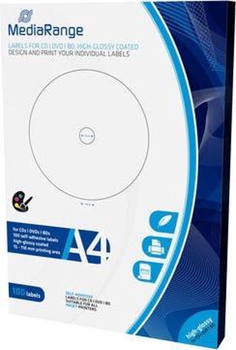Mediarange mrink132 étiquette blanc 100 pièce(s)