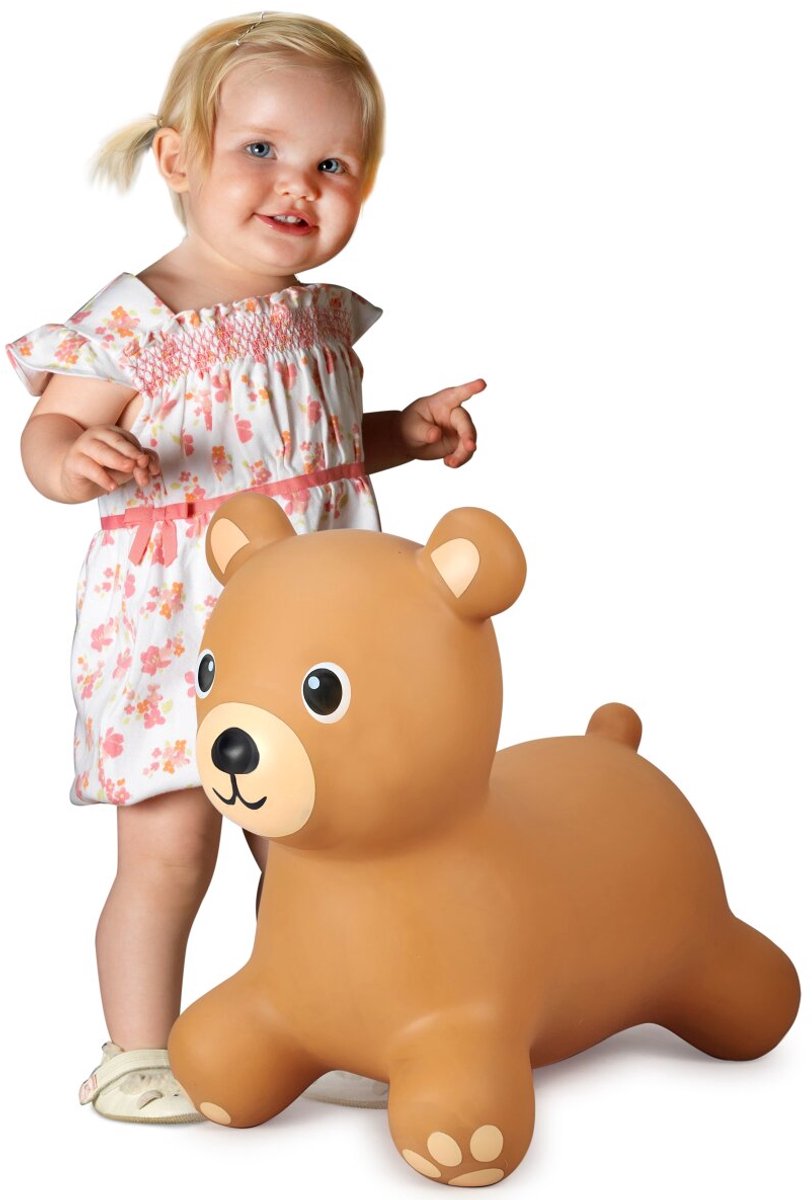 Jamara Skippy Ball - 466001 Skippy Animal Bear - marron - junior avec pompe