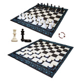 Méga jeu d'échecs et de dames Playfun - adapté à une utilisation en extérieur