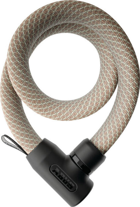 Antivol à chaîne textile Abus pour vélo - Yarit™ 4004k - niveau de sécurité 7 - beige - 110 cm - convient aux vélos électriques et aux vélos de ville - léger - seulement 0,88 kg
