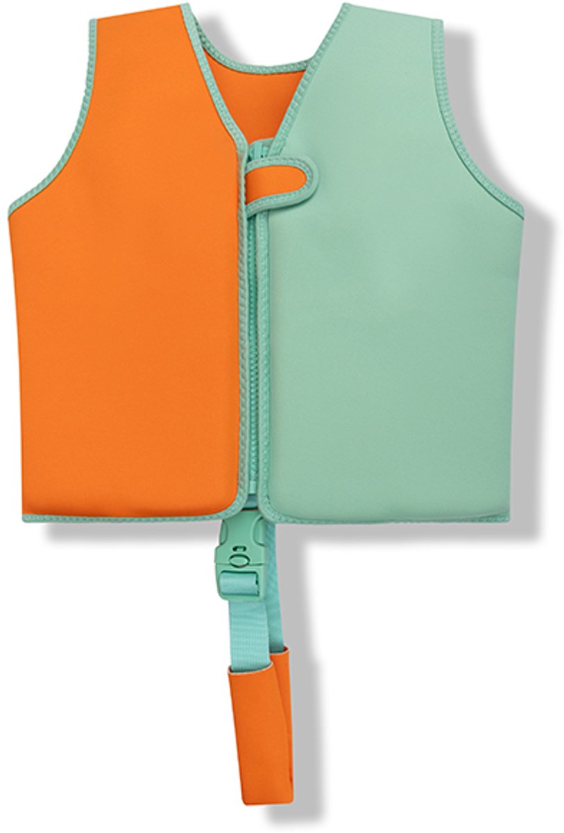 Affrontement vif | gilet de sauvetage vert orange 3-6 ans