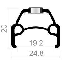 Rodi Voorwiel Connect 28 622 x 19 RVS spaken zwart