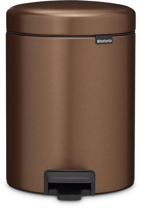 Poubelle Brabantia newicon - 5 litres - salle de bain - bronze chaud