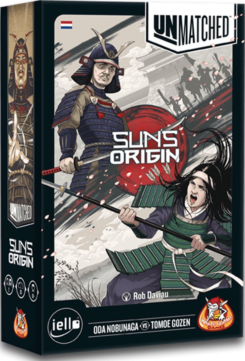 White goblin games - unmatched: sun's origin - familiespel - 2 spelers - standalone binnen unmatched - strategisch spel - vanaf 9 jaar