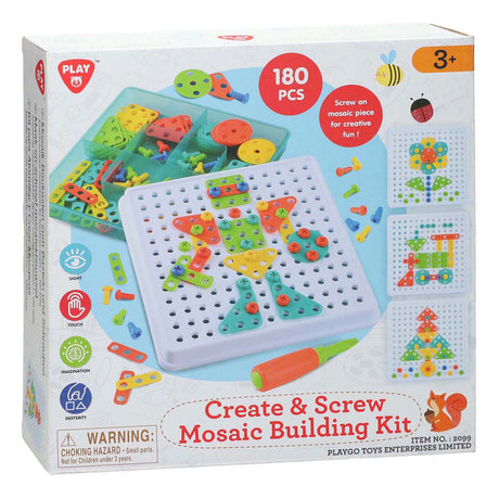 Jeu de construction Playgo mosaïque - 180 pièces.