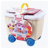 Magasin de jouets Playgo pour enfants - chariot à pousser - stand de glaces avec glaces - set d'argile - argile à glace