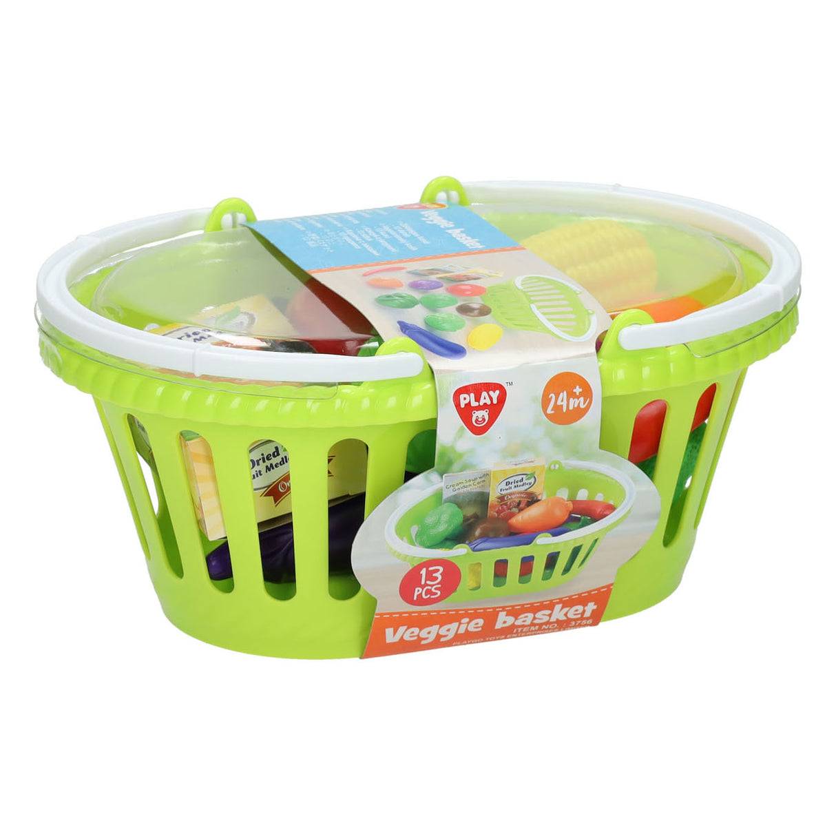 Panier de jeu avec légumes, 13 pcs.