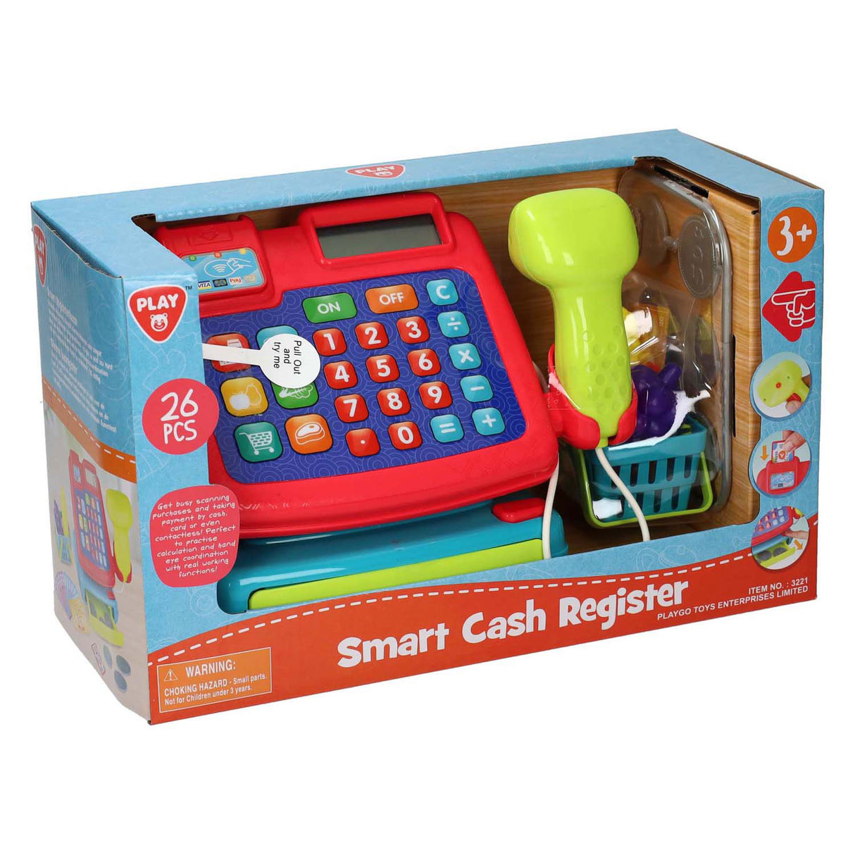 Caisse enregistreuse Playgo avec accessoires - 26 pcs.
